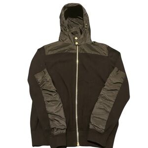 Prada Black men Hooded Windbreaker size L, gently used, pre-owned.